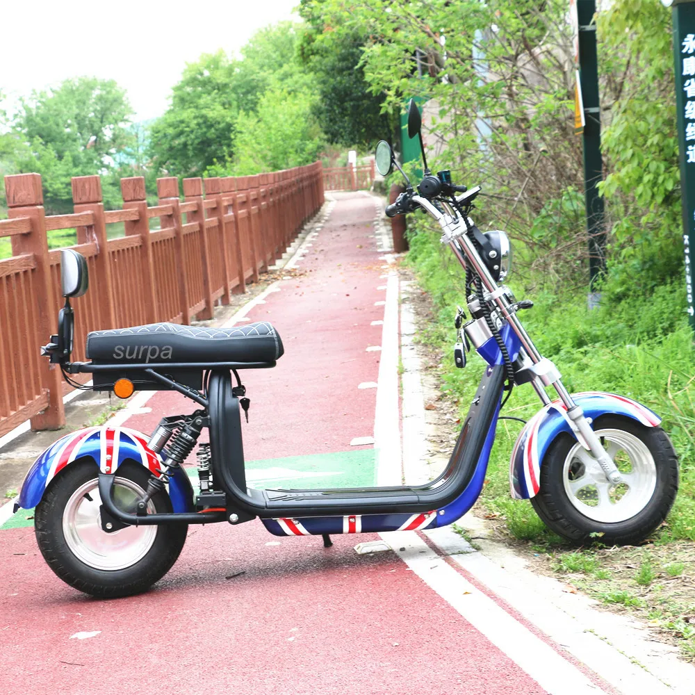 1500w 2000w 60V lithium battery eec certificate fat tire citycoco eu big seat off-road electric scooter japan 45km/h