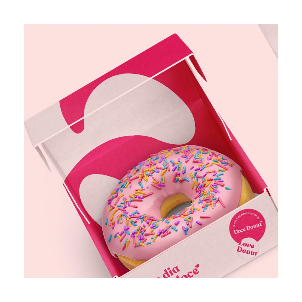 Reliable Price Fancy Food Grade Paper Square Donuts Macarone Cake Dessert Packaging Box With Logo