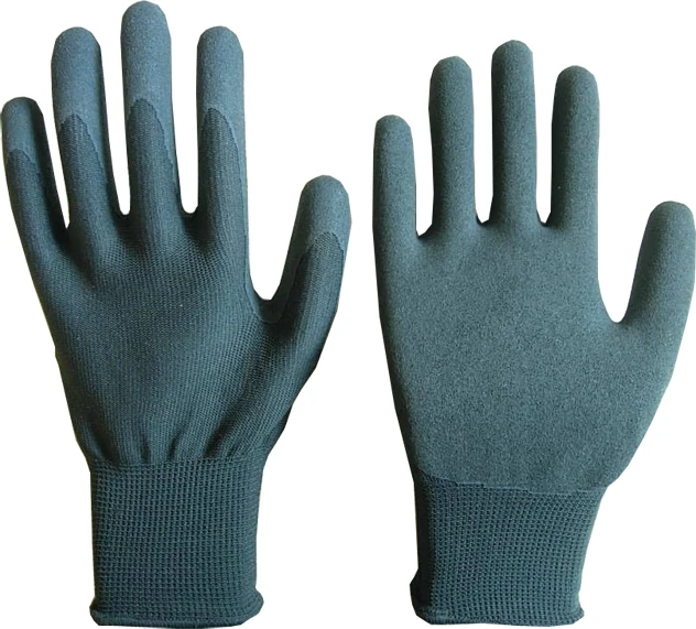 13gauge Black Sandy Nitrile Foam en388 Safety Work Gloves
