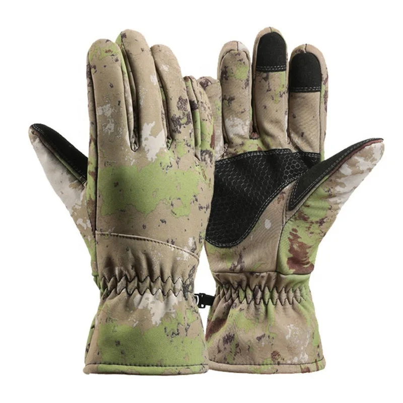 Bicycle Motocross Gloves Winter Camo Hunting Warm Non-slip Fishing Gloves Waterproof Touch Screen Ski Camping Gloves