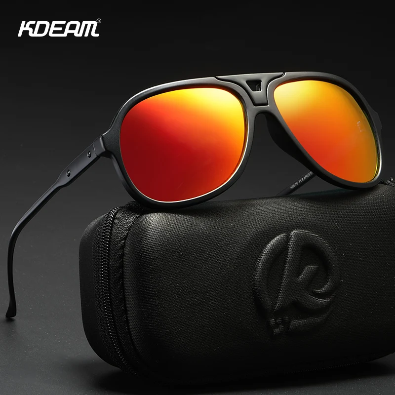 KDEAM Custom Private Label Retro Classic Mens Pilot Sunglasses Polarized Metal Eyeglasses 2019