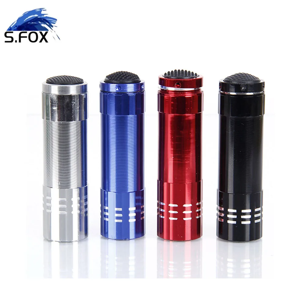 Fluorescent Money Detection Purple UltraViolet Torch Portable Mini Aluminum Ultra Violet 395nm 9 LED UV Flashlight