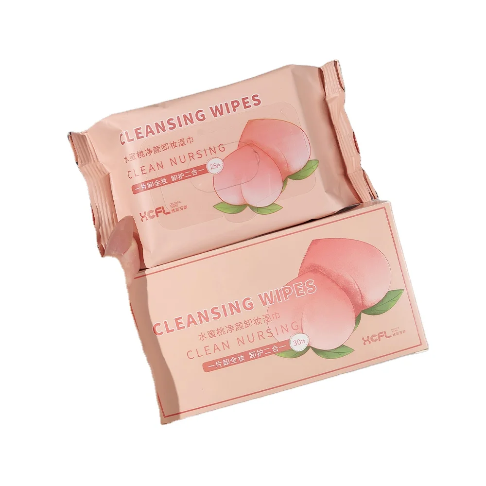 S,BELLE   Peach Makeup Remover wipes Gentle makeup remover does not irritate skin