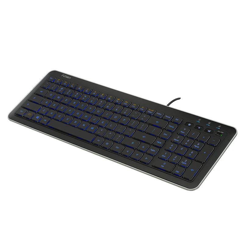 Fuhlen L460 Office keyboard high quality ergonomic backlight 104 keys wired keyboard volume control keys custom LOGO
