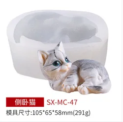 Cat pet mousse cake liquid silicone mold ice cream cone mold DIY baking kit candle mold