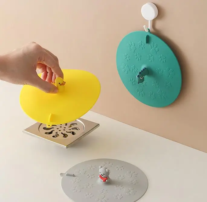 Household Odor-Proof Floor Drain Cover Drain Slag Separator  Floor Drain Cover Silicone For Kitchen Bathroom