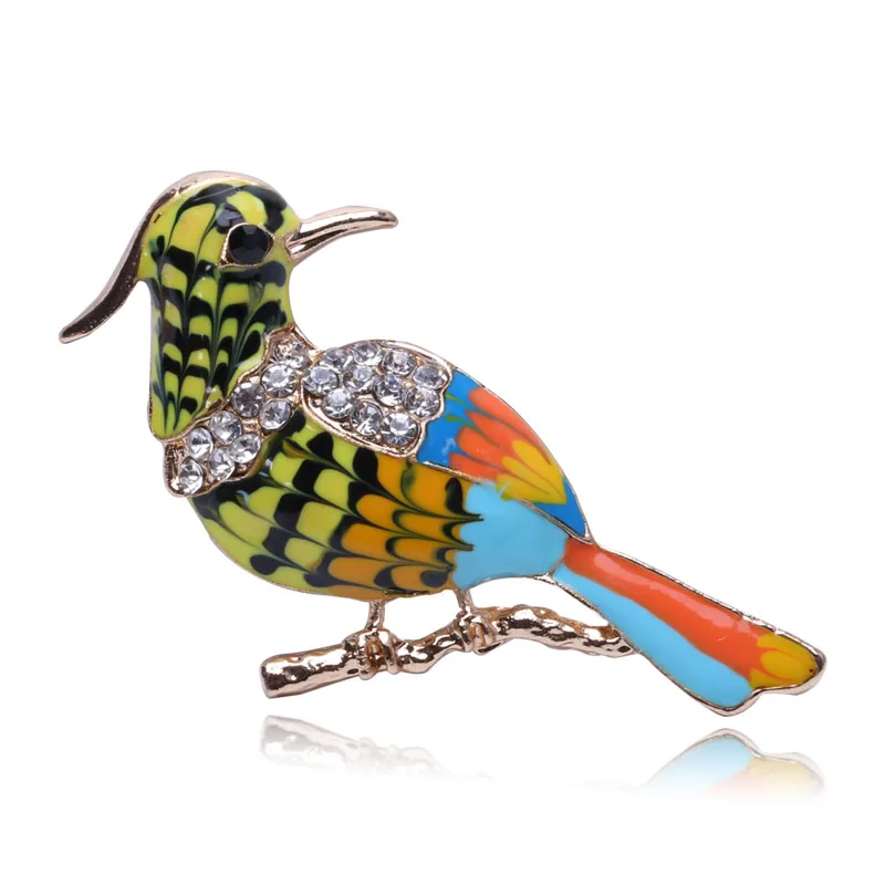 European and American simple fashion Brooch drop oil drawing Animal Bird Brooch
