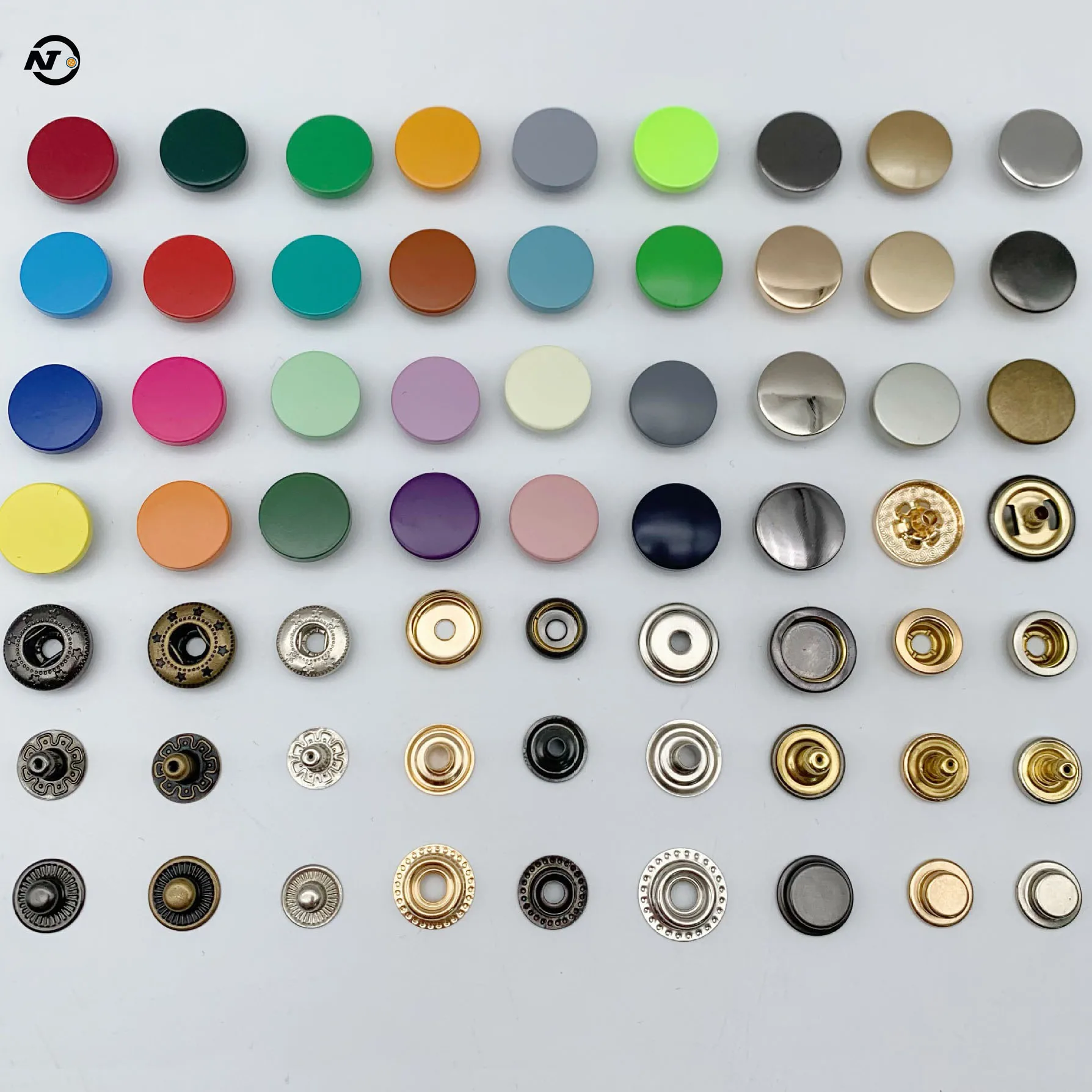 Steel Jeans Buttons And Rivets Denim Garment Metal Snap Button For Clothing