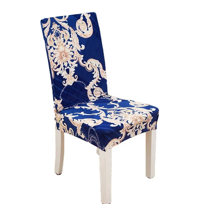 Non-slip Printed stretch removable washable chair covers for restaurants, hotels, ceremonies, banquets and wedding parties