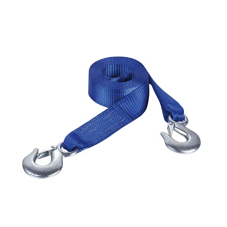 Boat tow rope kinetic recovery rope car towing racing belt jdm tow strap with forged hook