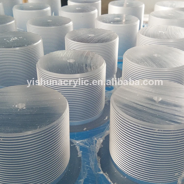 Yishun factory custom lathe thread machining clear  pmma plastic acrylic rod for construction columns decorative design