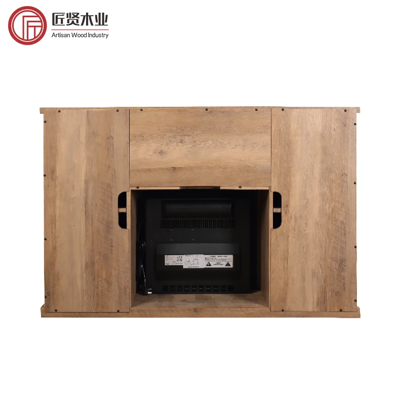 2 In 1 Living Room Cabinet Modern TV Cabinet Wooden TV Bench Artificial Fireplace Tv Stand