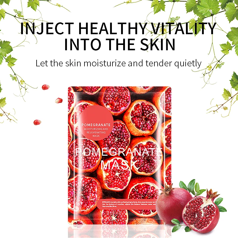 Оптовая продажа, корейская косметика, фруктовая маска, фабричные коллагеновые маски для лица с гранатом
