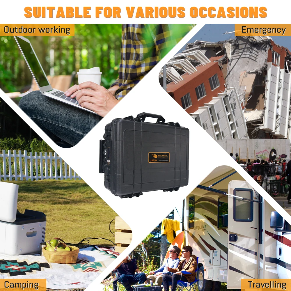 fast charge lfp 3000W 5 kw portable solar electric power suitcase storage generator felicity 240v 5000w 5kva backup system