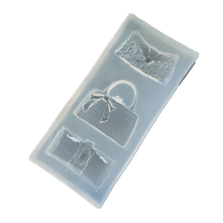 Handbag Clutch Bags and Purses Silicone Mold for Epoxy Resin Casting, Fondant Cake Decoration Cupcake Topper Purse Candle Mold