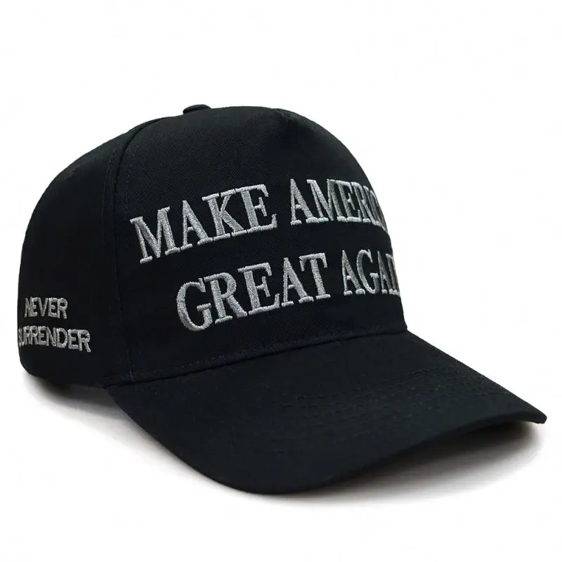 STS Never Surrender Make America Great Again Embroidered Hat Black Khaki Maga Baseball Cap For Adult