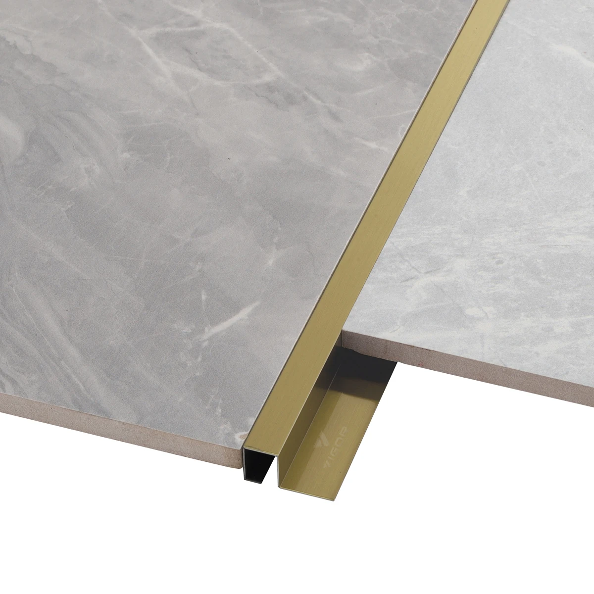 Gold Brushed Stainless Steel Corner Guard Q R Shape Tile Transition Profile Tile Trim