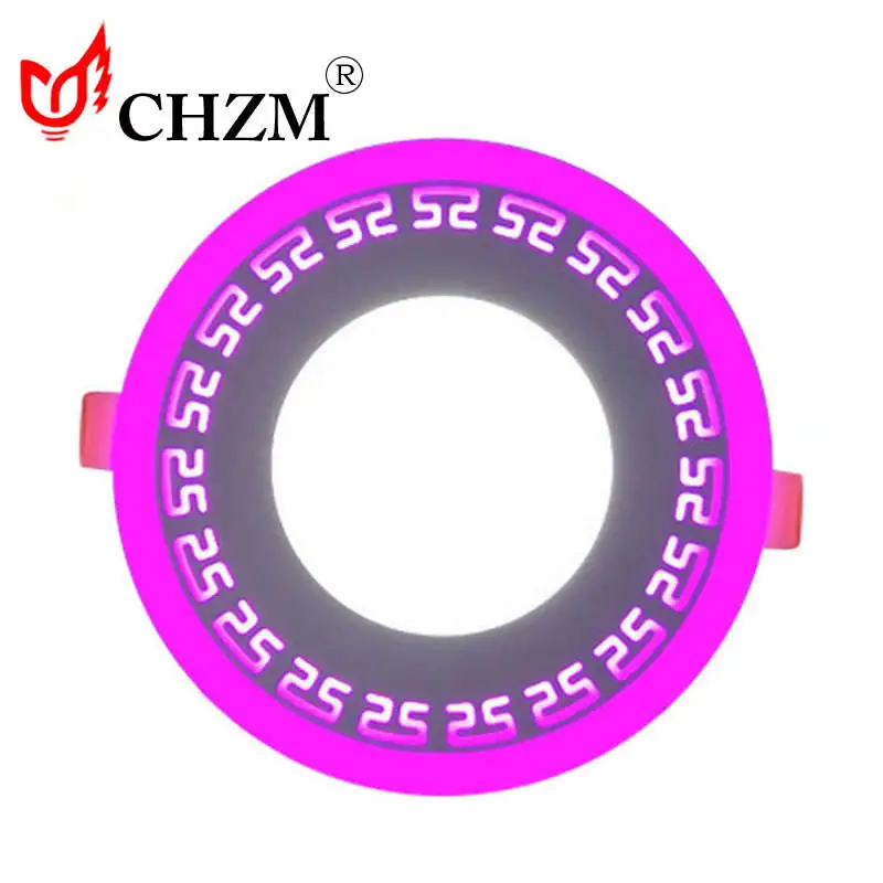 CHZM Low Price Led Panel Light Indoor Lighting Adjustable Led Ceiling Light recessed mounted double color round ceiling li