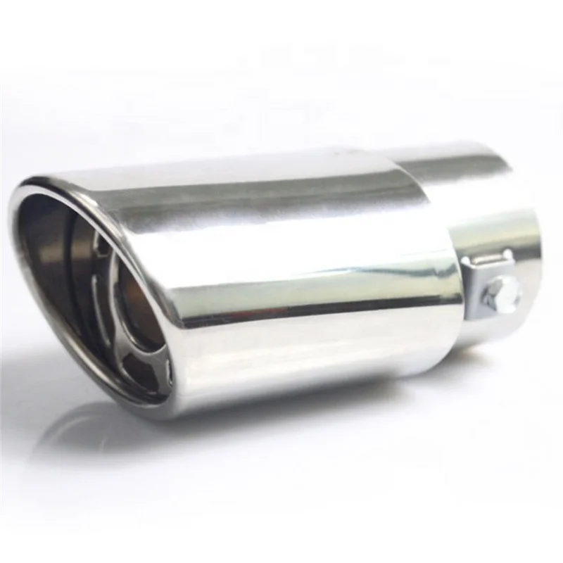 Embout Echappement Chrome Trims Modified Car Liner Pipe Stainless Steel Car Exhaust Muffler TailPipe Tips Exhaust System