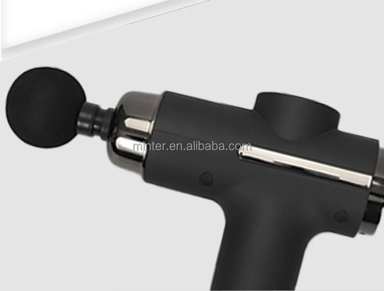 USB Charging Deep Tissue Massager Gun Portable Percussion Muscle Massage Gun for Neck Back Arm Leg Black