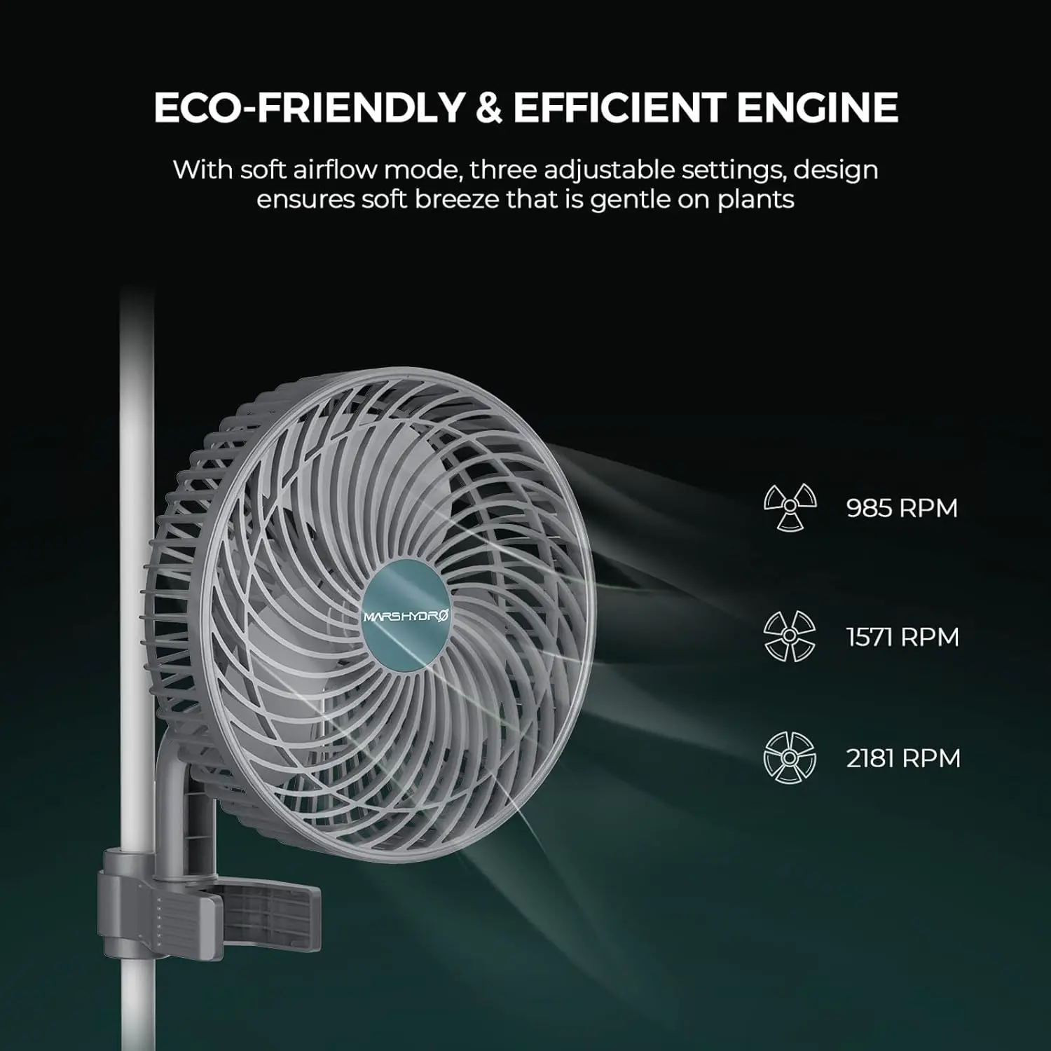 Hortiking приложение Wifi Control 6-дюймовый вентилятор с зажимом для выращивания в помещении