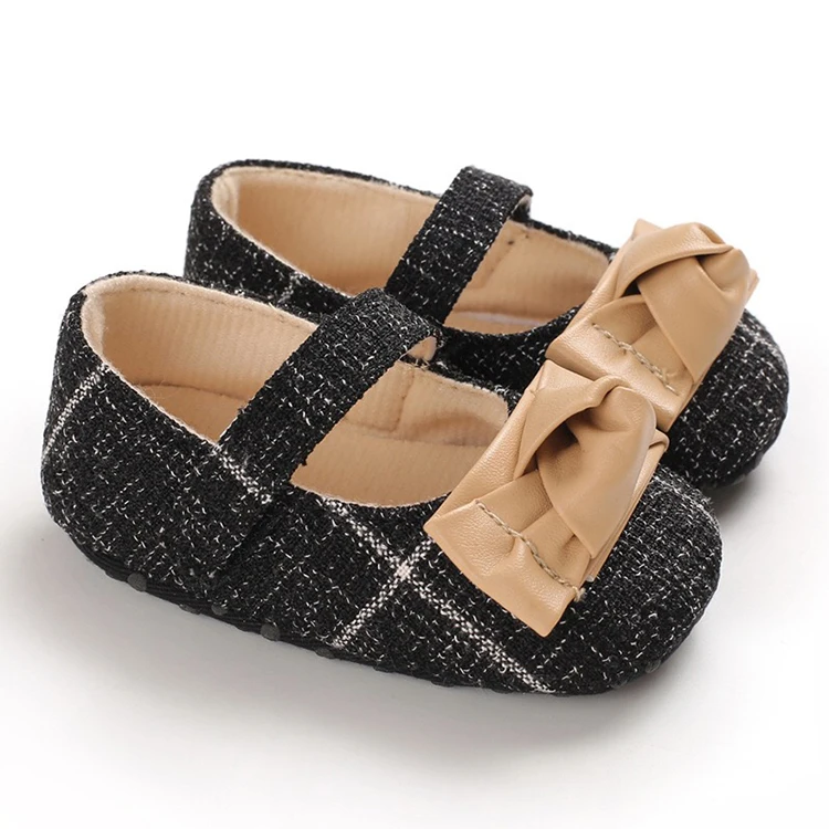 Hot sale factory direct price baby light shoes kids cute Bow infant shoes