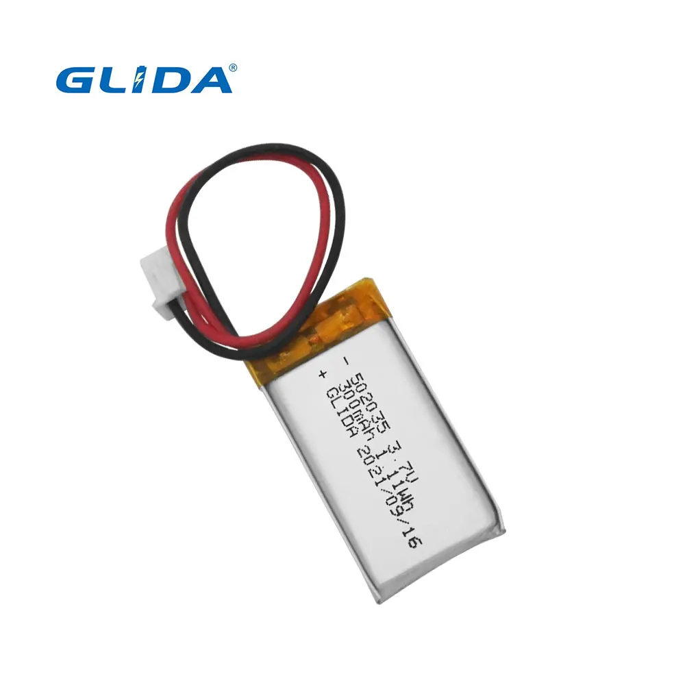 Customized 502035 Size  Lithium Battery 3.7v 300mah  Adding Plates And Wires For Polymer