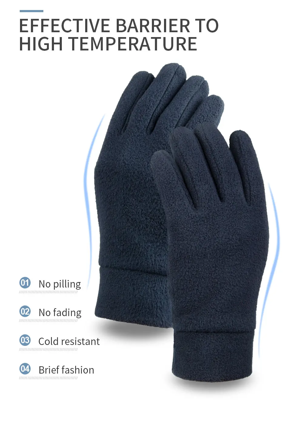 OZERO Warm Winter Gloves Polar Fleece Cold Weather Gloves Touch Screen Women and Men Thermal Gloves for Running Hiking