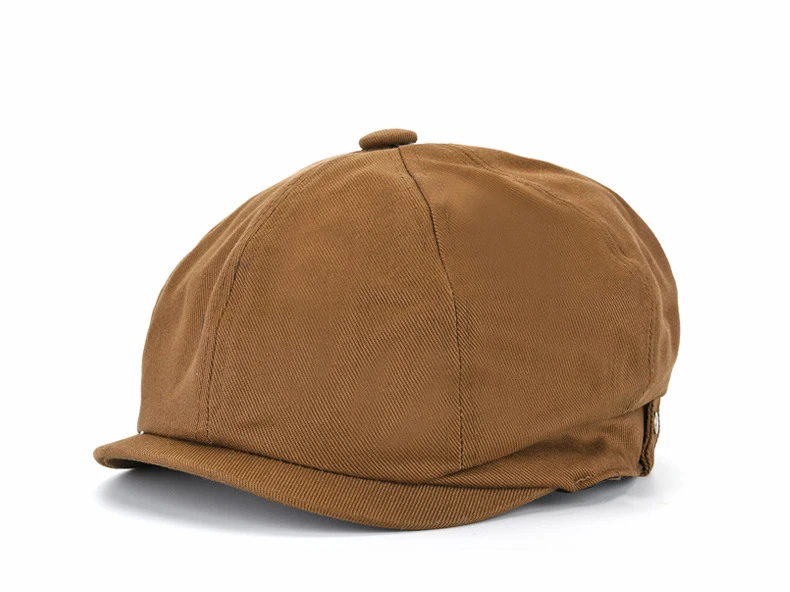 Cotton Breathable Retro Octagonal Hat Large Size Men Flat Peaked Cap Fashion Women Painter Beret Hats