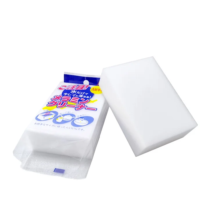 Topeco Oem Japanese Package Melamine Sponge Kitchen Cleaning Magic Melamine Sponge 2022 Popular Nano Melamine Foam