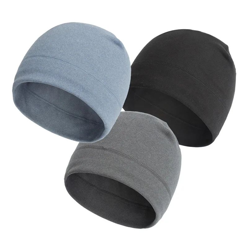 Sport Windproof Inner Cap Skull Hats Warm Outdoor Cycling Winter for Men 100% Polyester Unisex Adults Ski Cap Plain Winter Melon