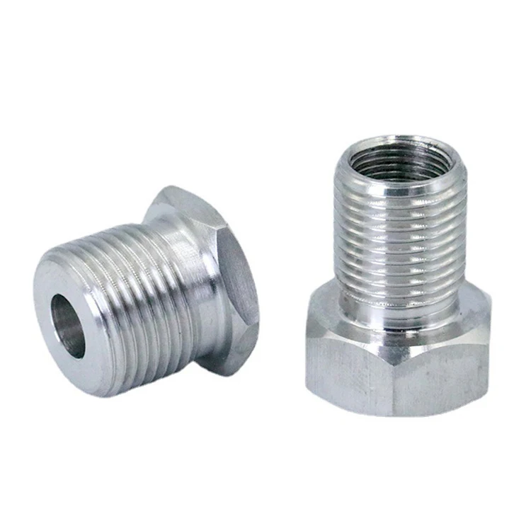Male Connector Npt Hex Head Nipple Tube Connector Hose Fittings Thread Stainless Steel Hexagon Customized OEM CNC Turning Parts