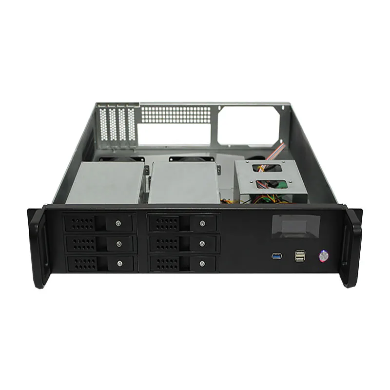 19inch rackmount chassis 2U server case/Storage chassis with 6Bay hotswap for 3.5 inch HDD support redundant PSU