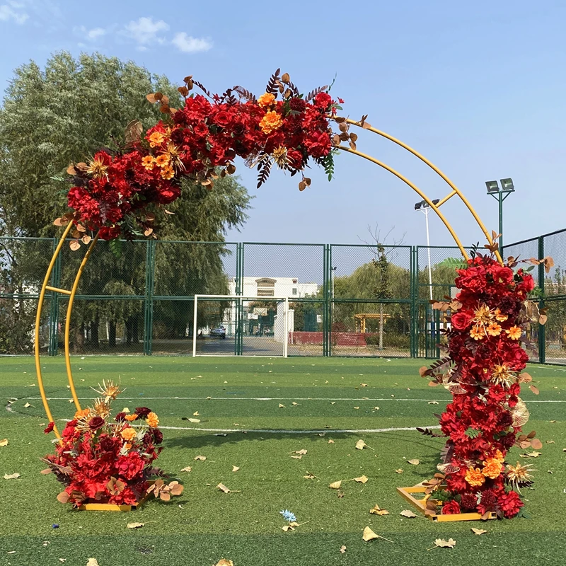 Metal circle wedding mariage arch Round balloon flower round Background arch frame stand birthday party baby shower decoration
