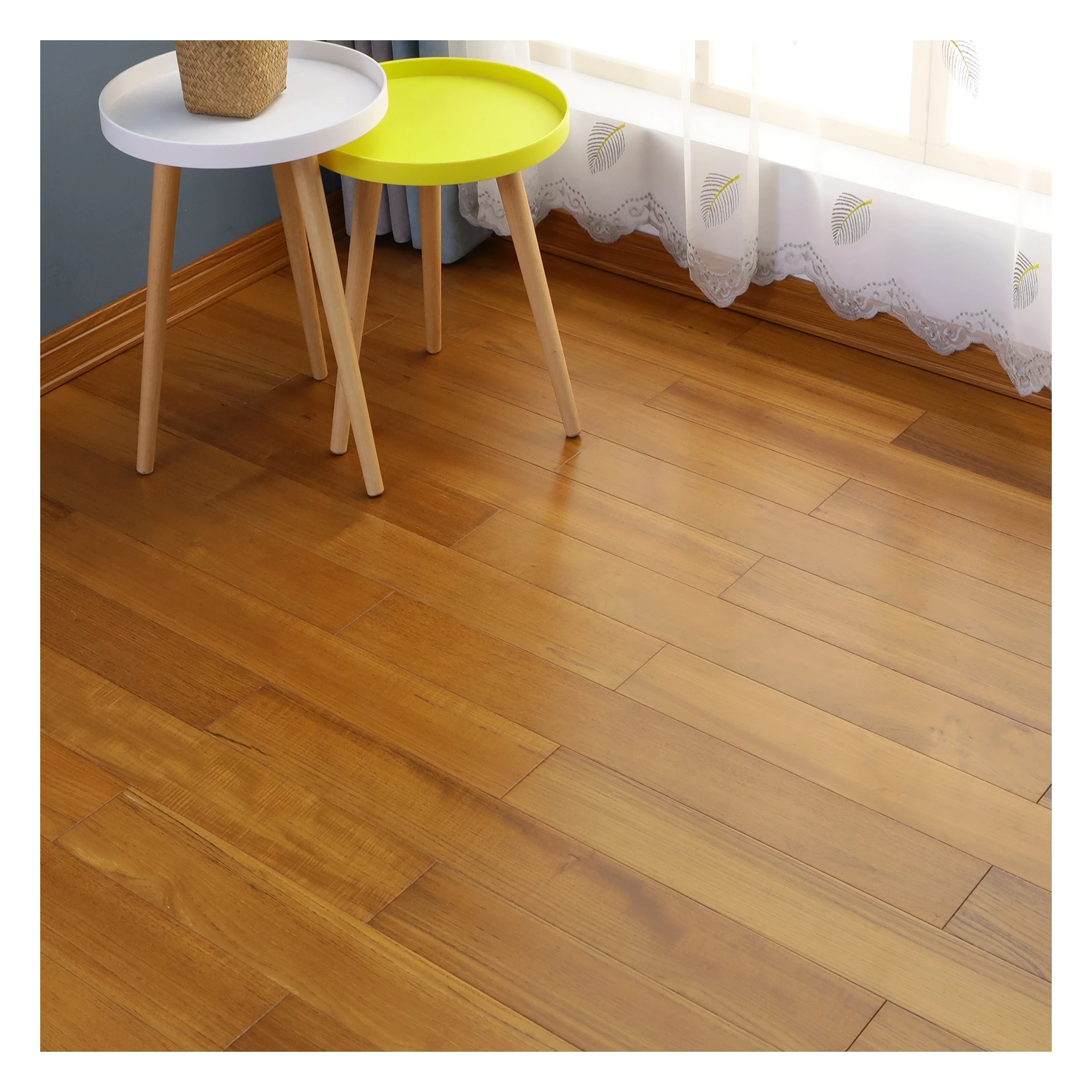 stain resistant fire proof classic design oak wood texture long lasting laminate flooring for commercial hotel decoration