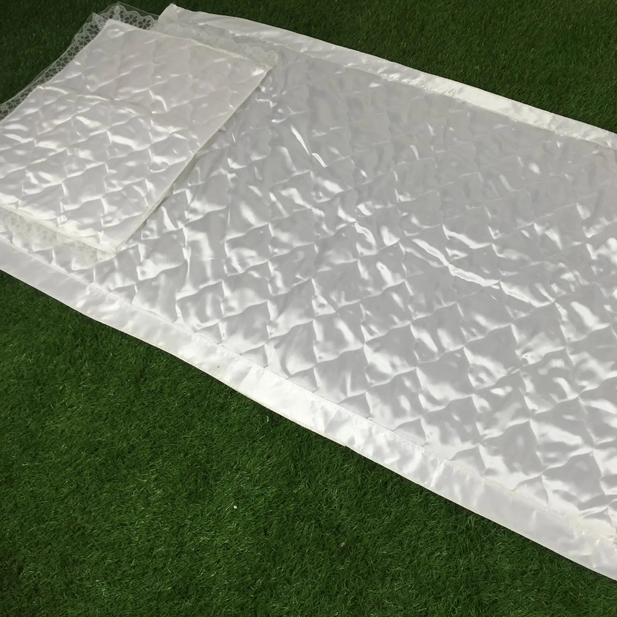 Germany Funeral casket blanket quilt coffin lining funeral satin interiors