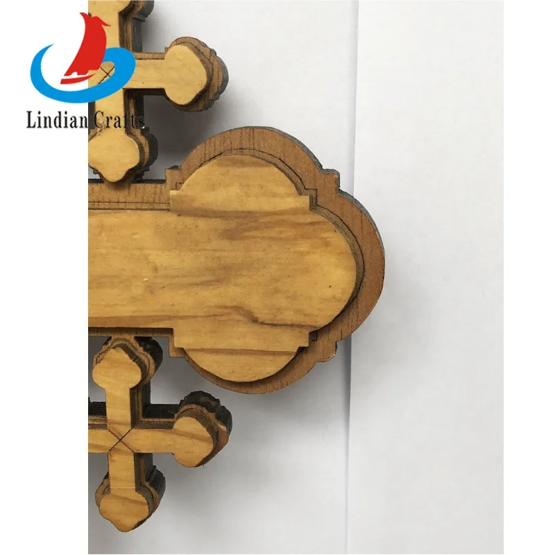 Wall Hanging Layered Olive Wood Crucifix Cross Wall Crucifix