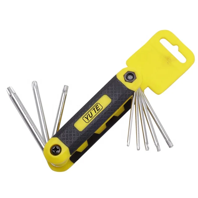 FLOURISH  8PCS Curve Torx Allen Key Set Double Rubber &allen Wrench Set