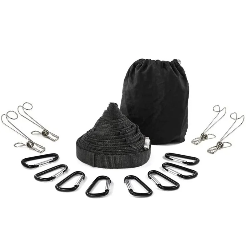 Camping is stored with 19 independent ring for hanging camping equipment equipment and supplies | including mountaineering hook