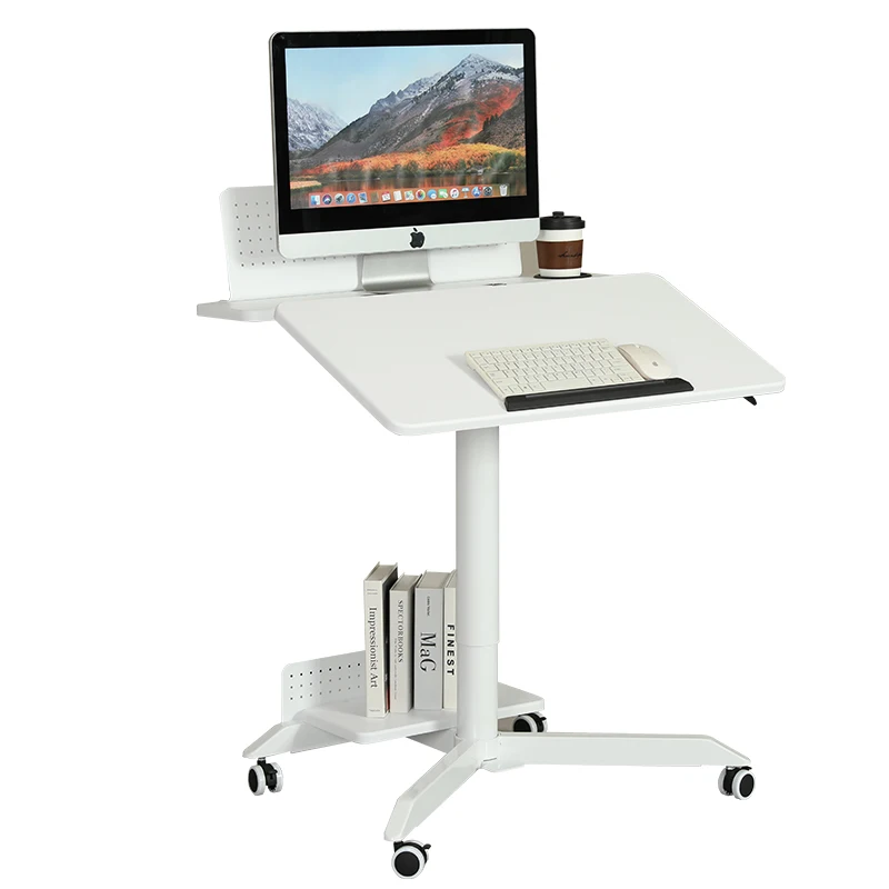 Ada Manufacturer Mobile Gas Spring Standing Flipper Desk Pneumatic Height Adjustable Flip Training Table