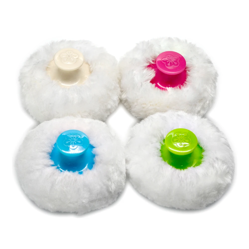 Chian manufacturer baby powder puff newborn powder case body puff with box