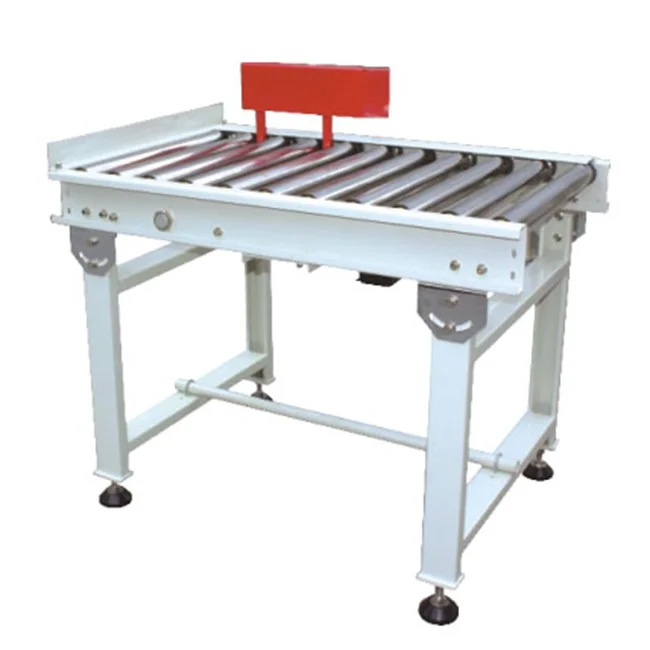 Brother Packing RC1M/V Automatic Motorized Stainless Steel 90 Degree Push Roller Conveyor