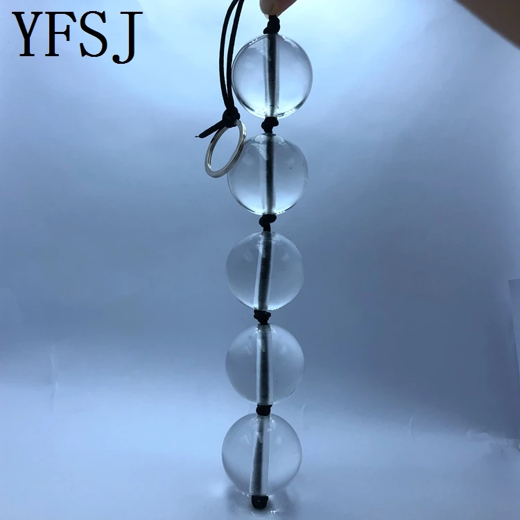 40mm Glass Anal Beads Vaginal Balls Anal Plug Butt Women Crystal Massager