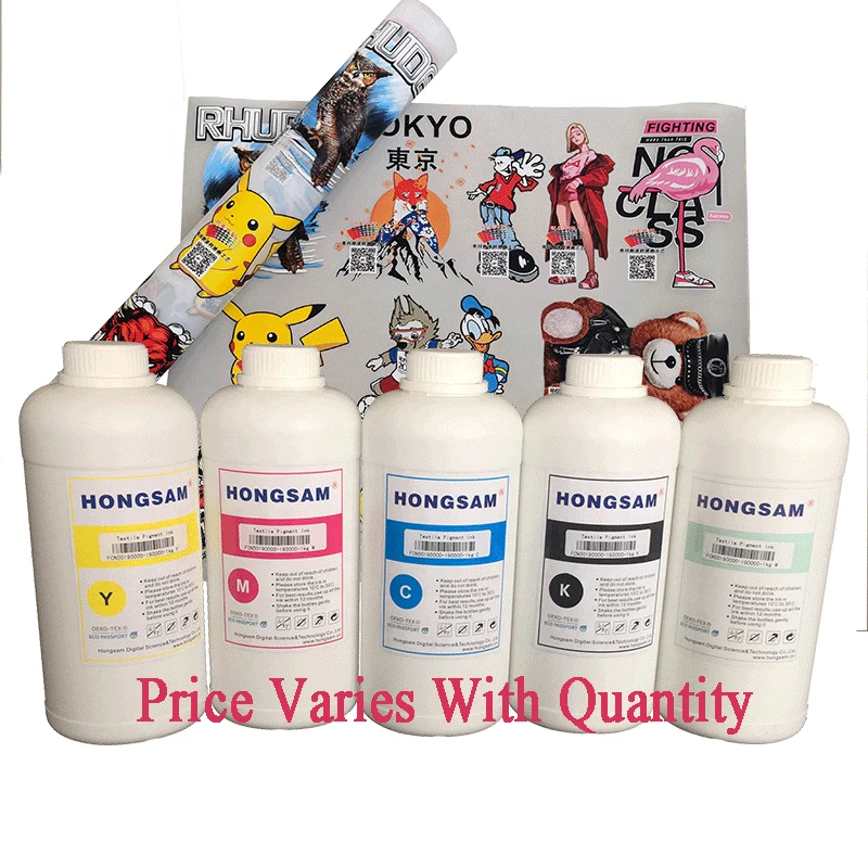 Экологическая Сертификация паспорта 20 кг объемные пигментные текстильные чернила DTF для печатающей головки Epson с переносной ПЭТ-пленкой и порошковой печатью чернил
