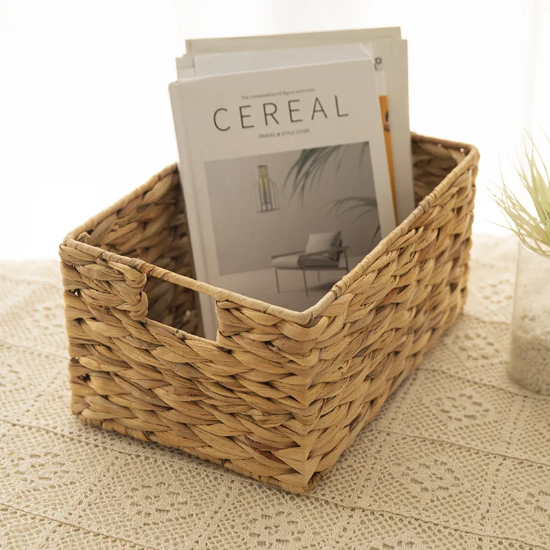 Wicker Basket Tissue Nesting Decoration Woven Basket Set 3 Hyacinth Storage Basket with treatment for household use