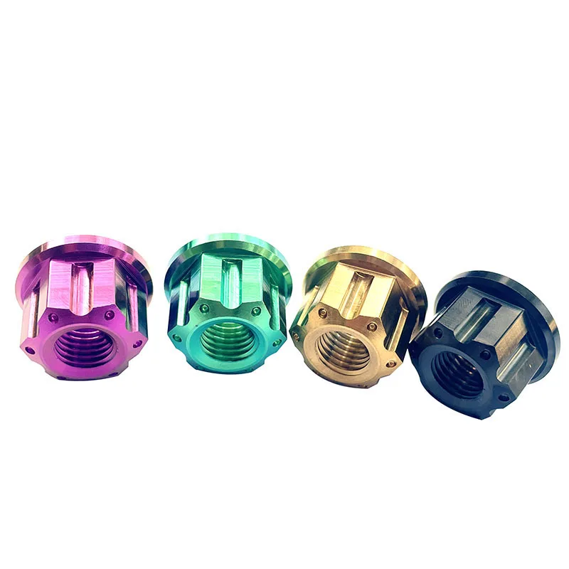 TOBO Titanium Alloy Hexagon Screw Nuts and Bolts CNC Nut M3 Thread Fastener Titanium Insert Nut