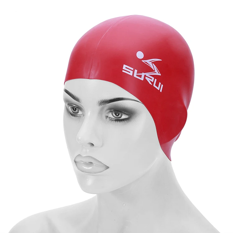 
Waterproof Swimming cap silicone colorful fashion classic flat silicone swim cap 