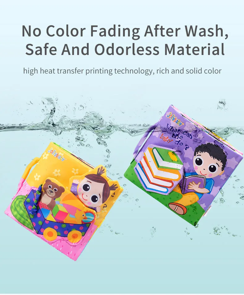 Hot selling Funny soft baby cloth book educational baby toys fabric quiet book for baby
