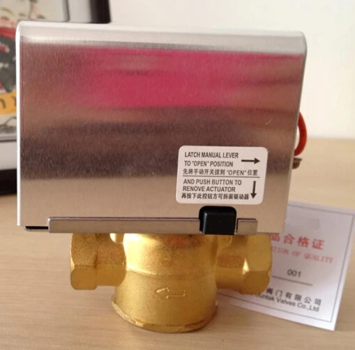 Refrigeration Parts 2 Way Ball Valve Water Control Valves Brass Stainless Steel Electric Water Motorized Valve