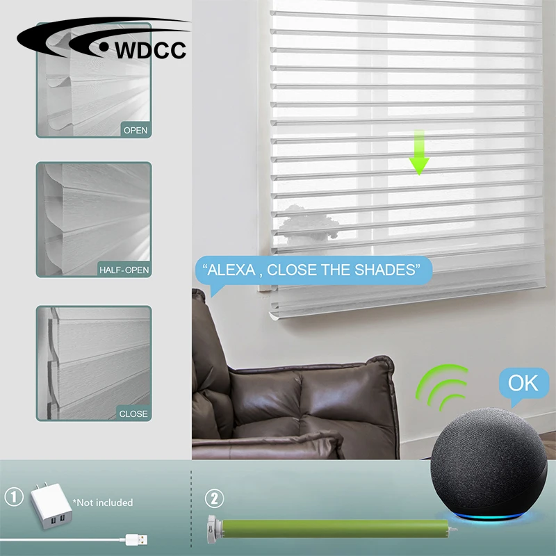 Умная домашняя Автоматизация zigbee zwave с резьбой беспроводные моторизованные смарт-shangri-la тройные прозрачные оттенки